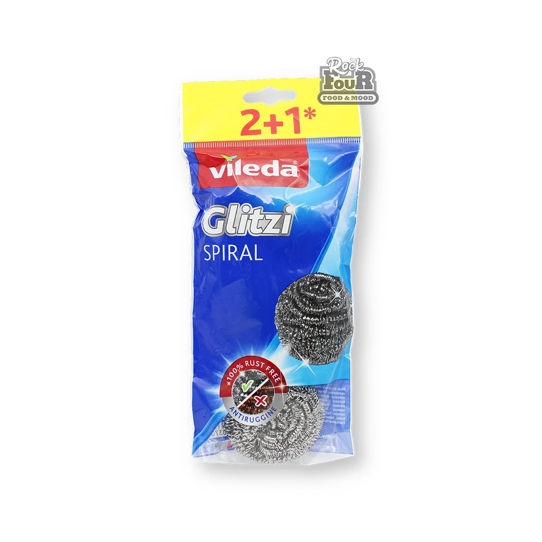 Kitchen sponge made of metal spiral "Vileda" 3pcs